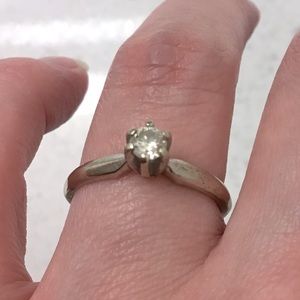 14k White Gold Diamond Engagement Ring from Robbins Brothers